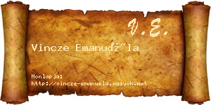 Vincze Emanuéla névjegykártya